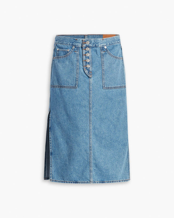 Levi's® Womens Reversible Side Slit Skirt - Soft As Butter Mid No Dp