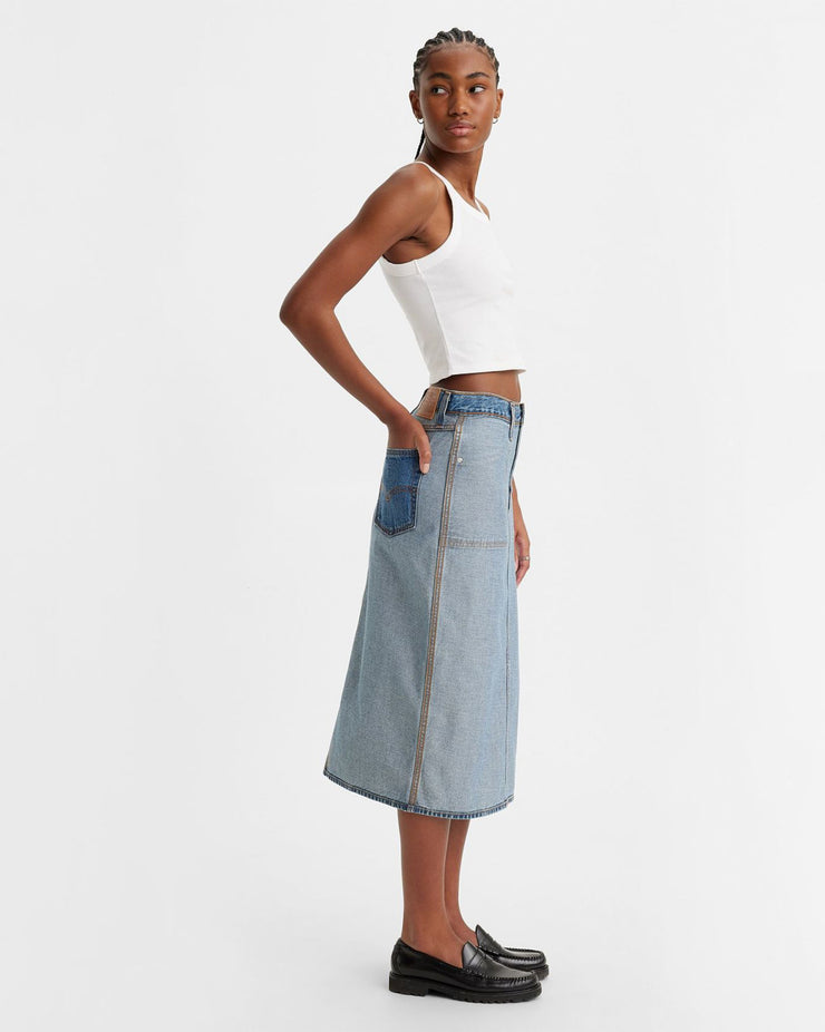 Levi's® Womens Reversible Side Slit Skirt - Soft As Butter Mid No Dp