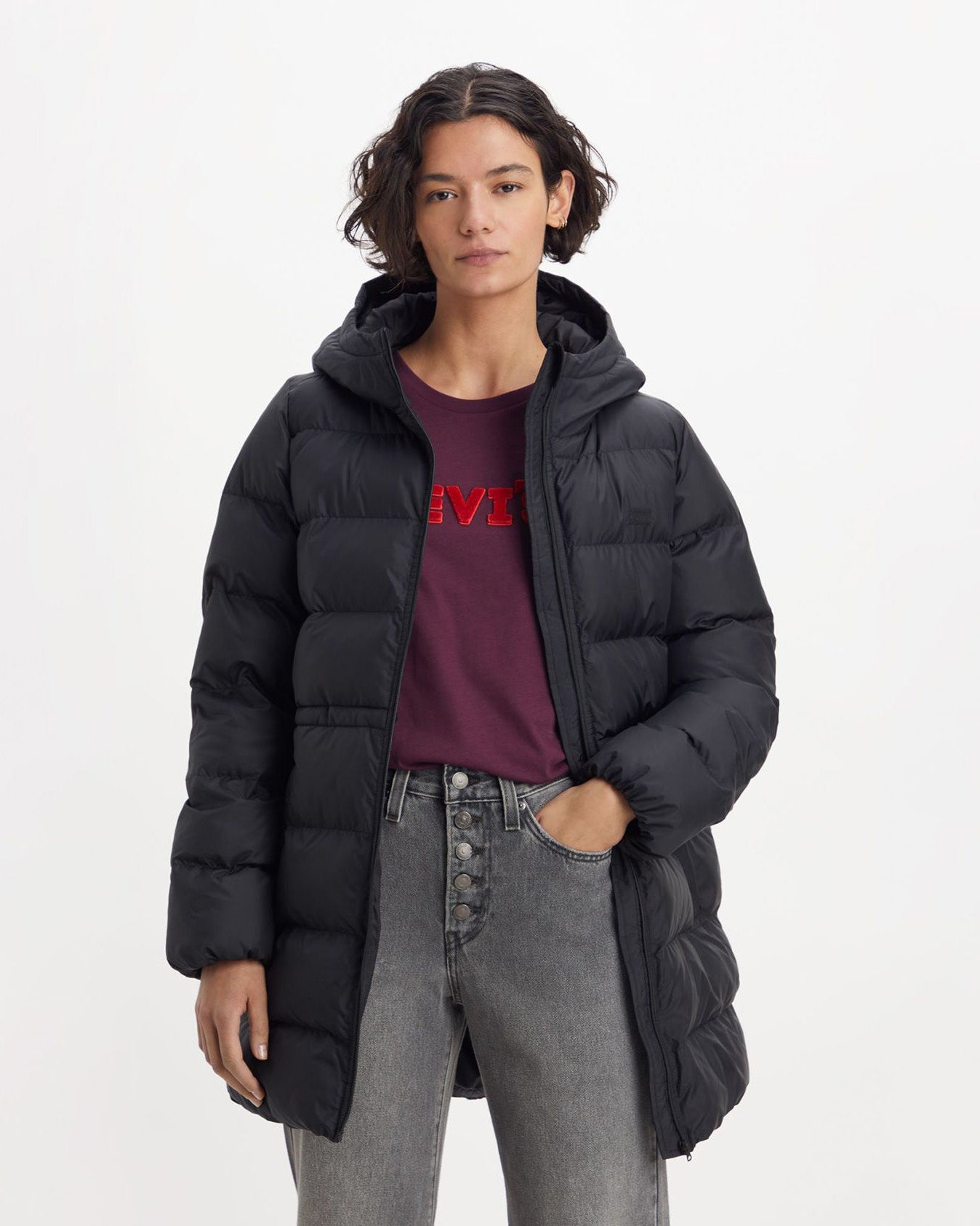 Levi's hooded clearance front zip raincoat