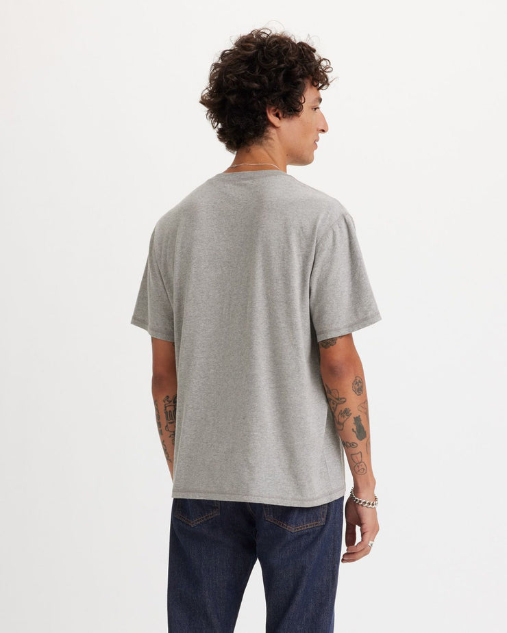 Levi's® S/S 4 Button Henley - Mid Tone Grey Heather | Levi's® T Shirts | JEANSTORE