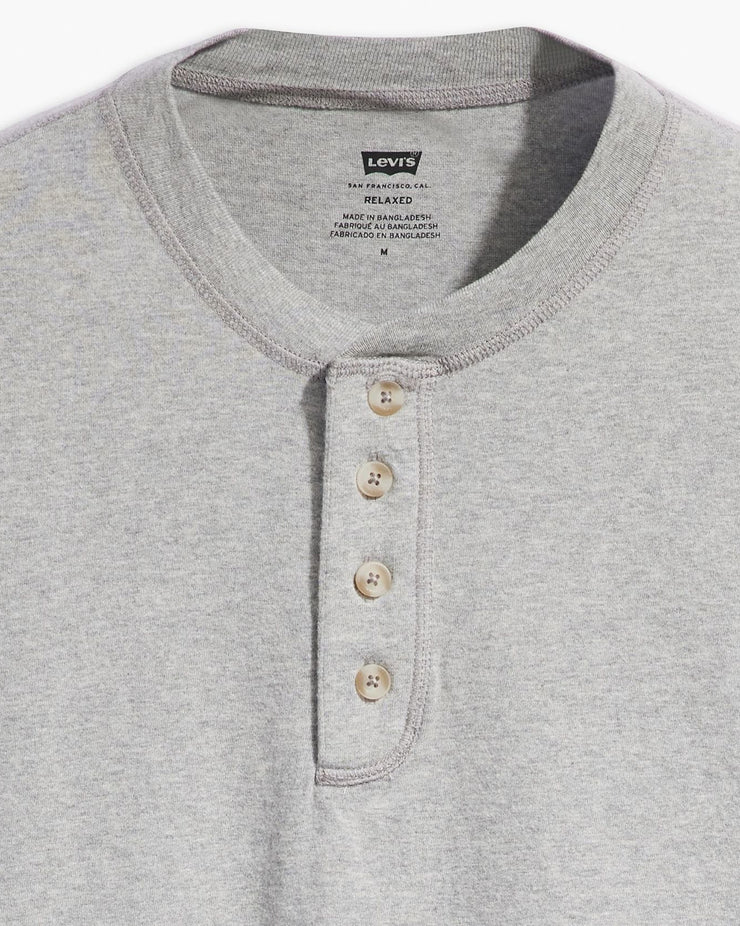 Levi's® S/S 4 Button Henley - Mid Tone Grey Heather | Levi's® T Shirts | JEANSTORE