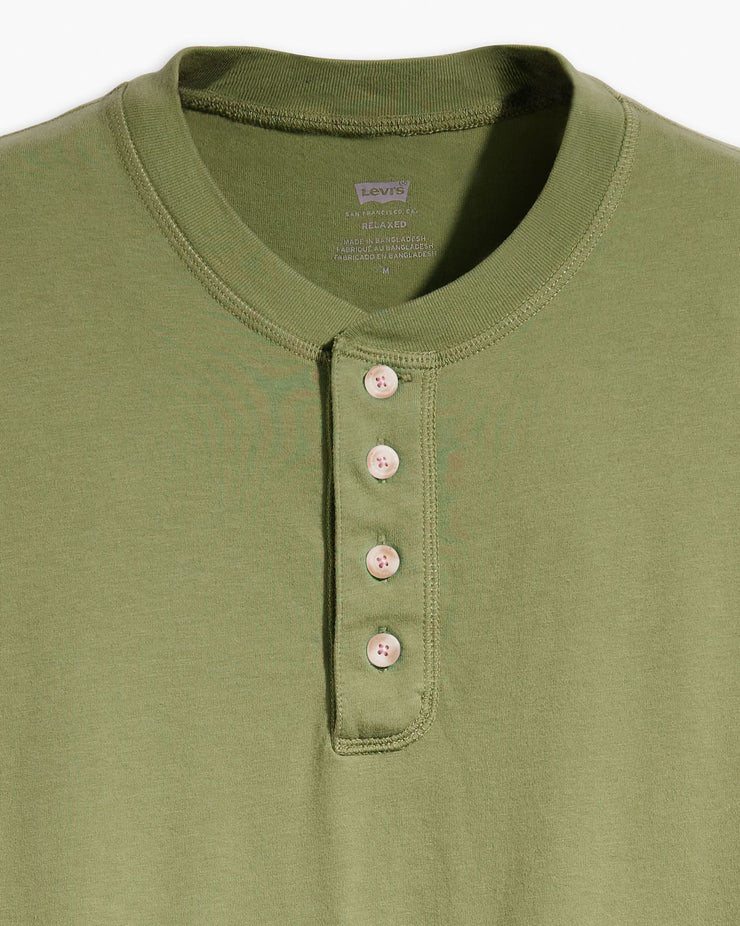 Levi's® S/S 4 Button Henley - Bluish Olive