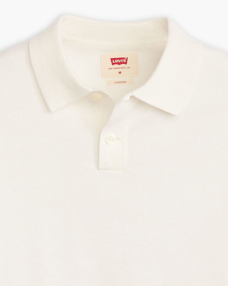 Levi's® Sweater Knit Polo Shirt - Egret