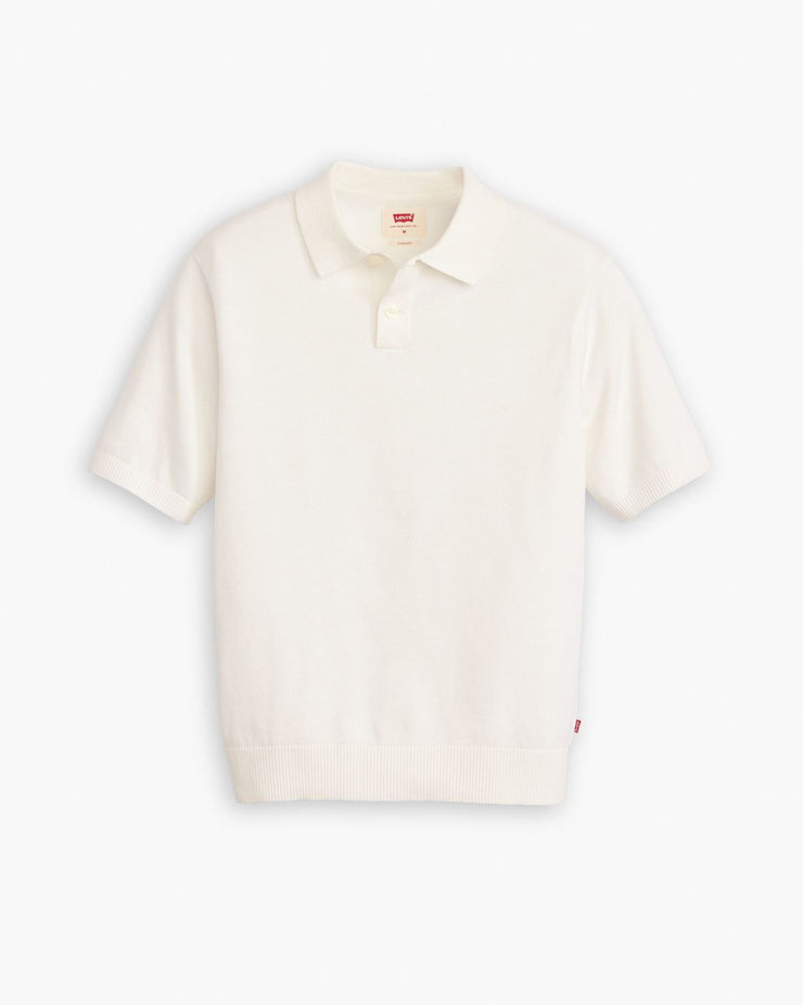 Levi's® Sweater Knit Polo Shirt - Egret