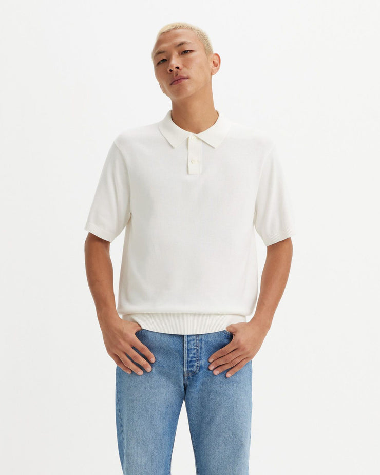 Levi's® Sweater Knit Polo Shirt - Egret