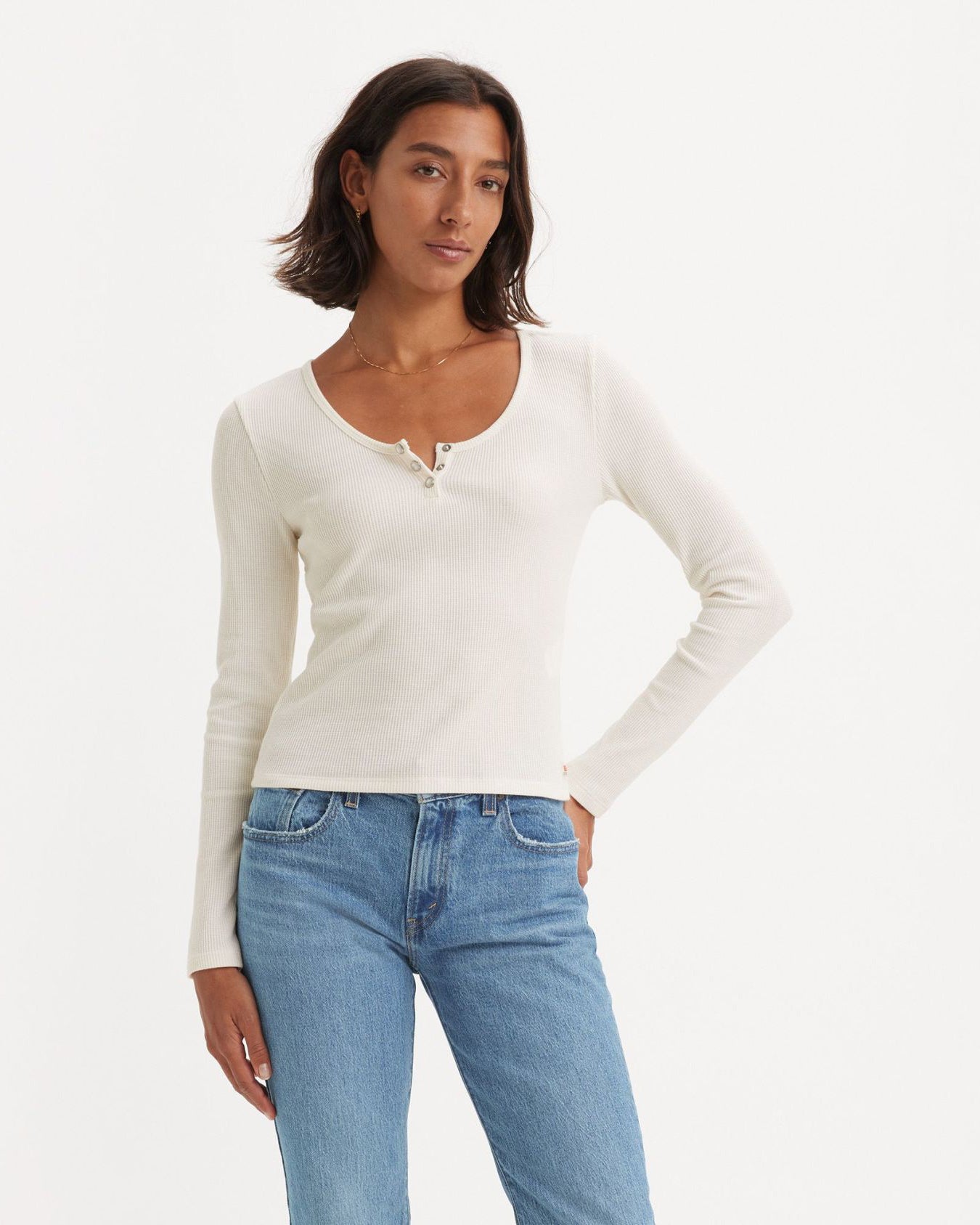 Levi's® Womens Dry Goods Waffle Henley - Sugar Swizzle – JEANSTORE