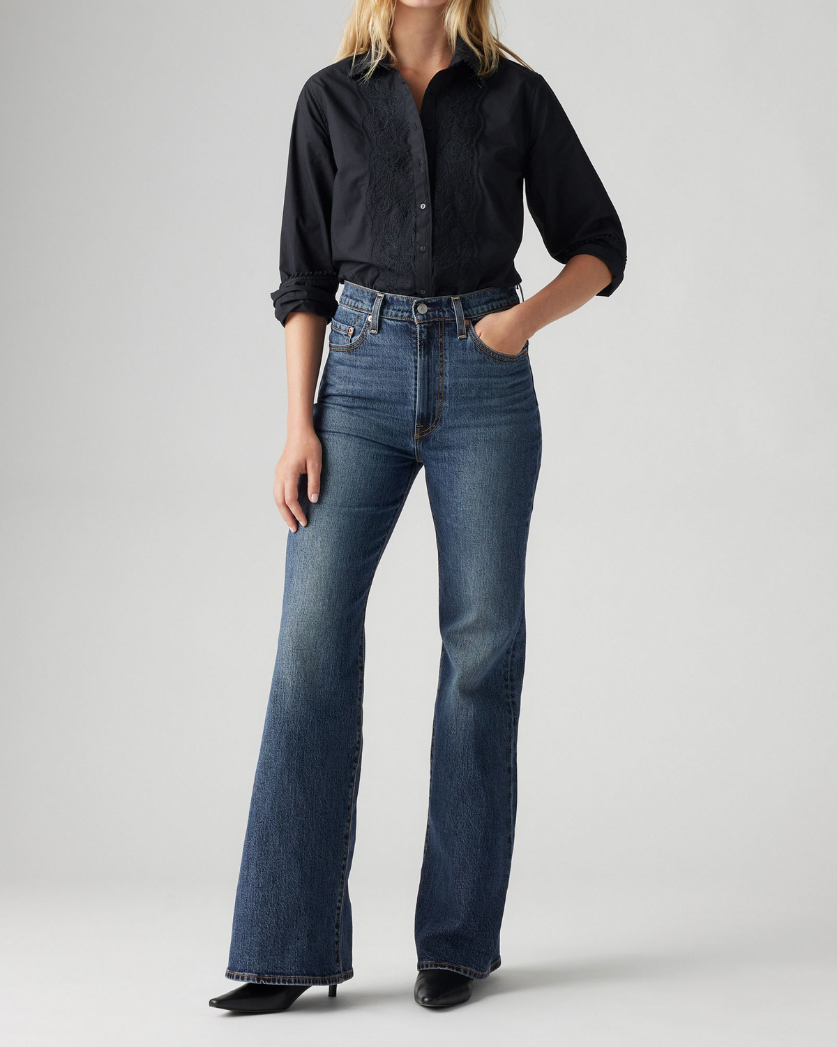 Levi's® Womens Ribcage Bells Flared Jeans - Romantic Story | Levi's® Jeans | JEANSTORE