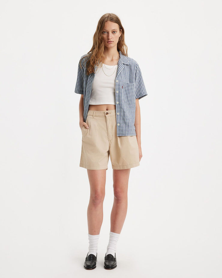 Levi's® Womens Pleated Trouser Short - Safari