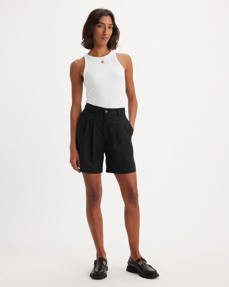 Levi's® Womens Pleated Trouser Short - Caviar