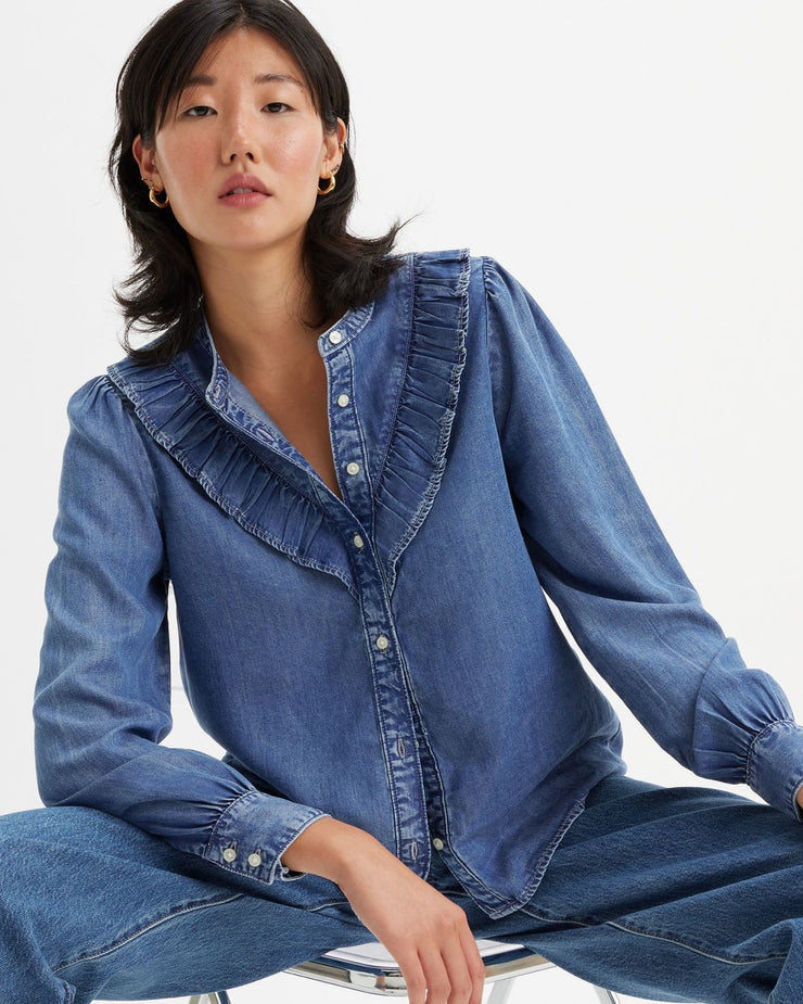 Levi's® Womens Carinna Denim Blouse In Patches