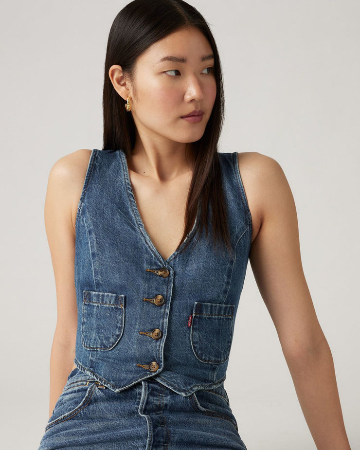 Levi's® Womens Tailored Denim Vest - Big Yikes