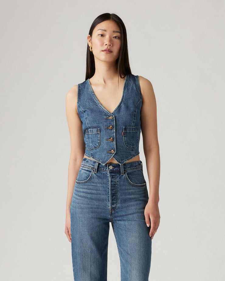 Levi's® Womens Tailored Denim Vest - Big Yikes