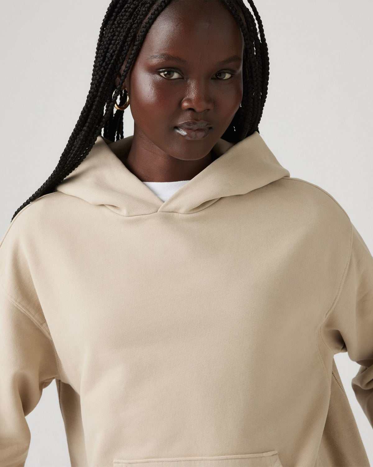 Levi's® Womens Heritage Hoodie - White Pepper GD | Levi's® Sweaters & Knitwear | JEANSTORE