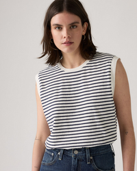 Levi's® Womens Boxy Tank Top - Emmi Stripe Peacoat Slub | Levi's® T Shirts | JEANSTORE