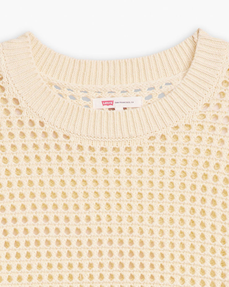 Levi's® Womens Superbloom Crochet Sweater - White Swan