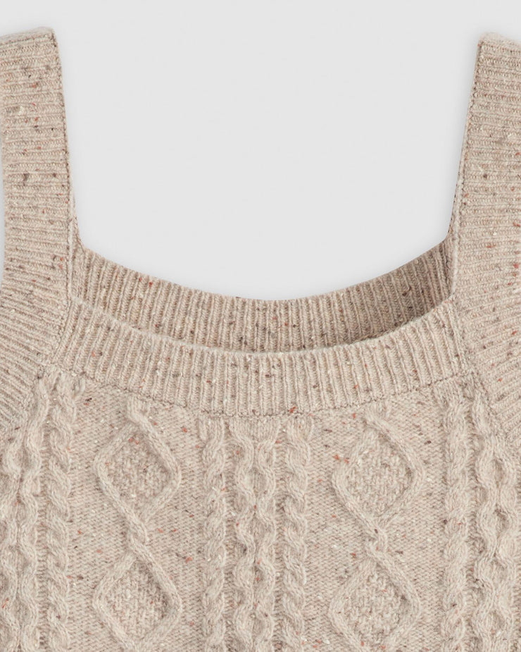 Levi's® Womens Primrose Cable Tank Top - Oatmeal Heather / Marled Vanilla