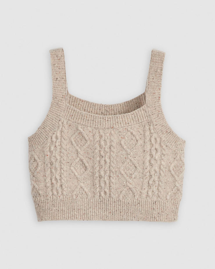 Levi's® Womens Primrose Cable Tank Top - Oatmeal Heather / Marled Vanilla