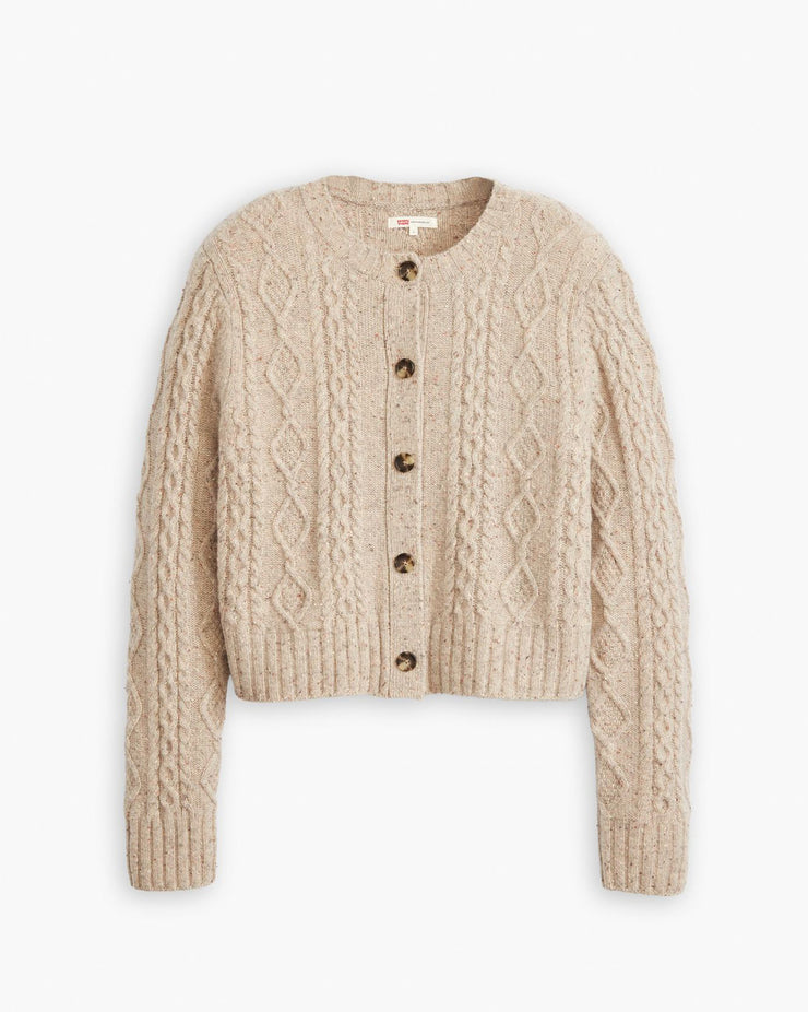 Levi's® Womens Primrose Cable Knit Cardigan - Oatmeal Heather Marled | Levi's® Sweaters & Knitwear | JEANSTORE