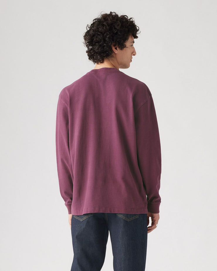 Levi's® L/S Authentic Pocket Tee - Garment Dyed Fig | Levi's® T Shirts | JEANSTORE