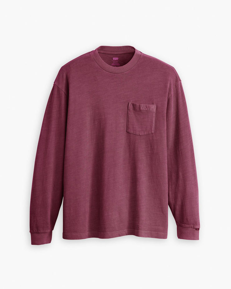 Levi's® L/S Authentic Pocket Tee - Garment Dyed Fig | Levi's® T Shirts | JEANSTORE