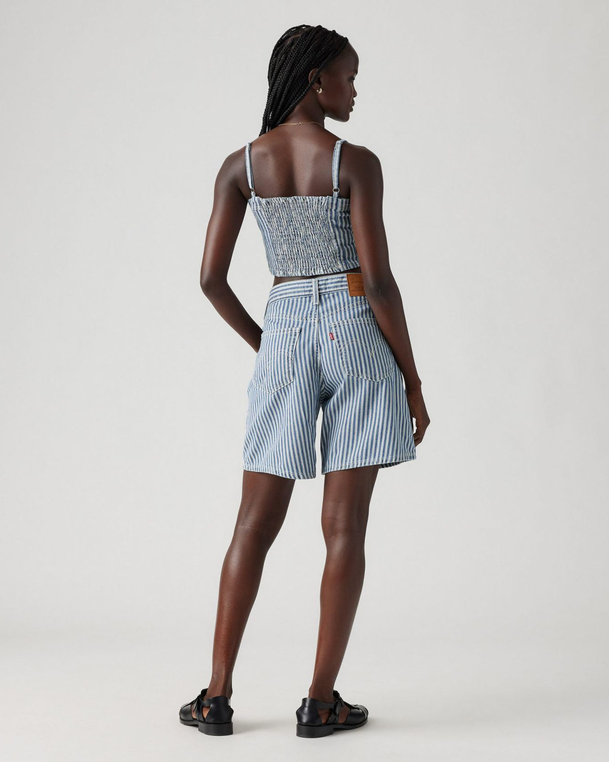 Levi's® Womens High Baggy Shorts - Mischa Stripe Denim | Levi's® Shorts | JEANSTORE