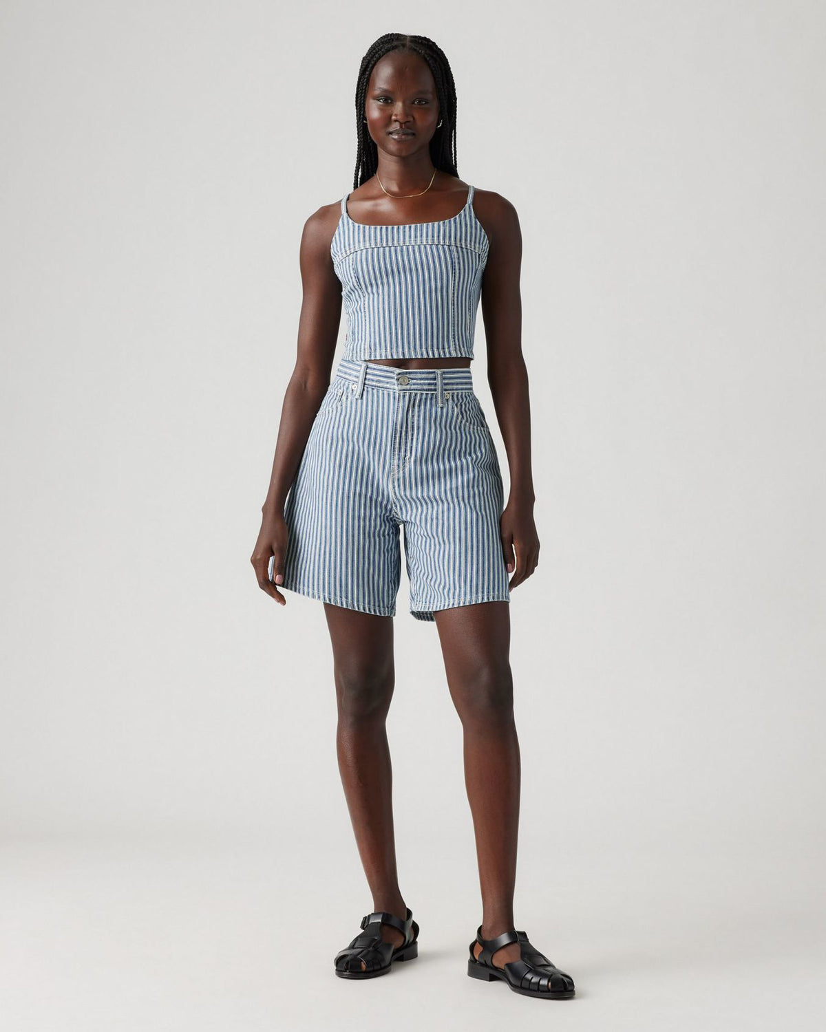 Levi's® Womens High Baggy Shorts - Mischa Stripe Denim | Levi's® Shorts | JEANSTORE