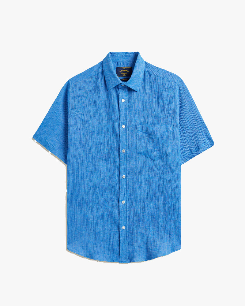Portuguese Flannel S/S Aaron Shirt - Blue