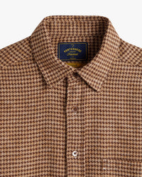 Portuguese Flannel Abstract Pied Poule Shirt - Brown