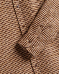 Portuguese Flannel Abstract Pied Poule Shirt - Brown