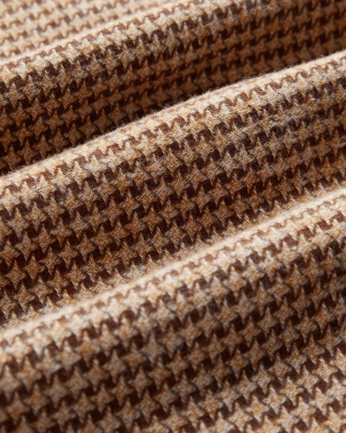 Portuguese Flannel Abstract Pied Poule Shirt - Brown