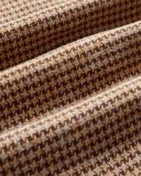 Portuguese Flannel Abstract Pied Poule Shirt - Brown