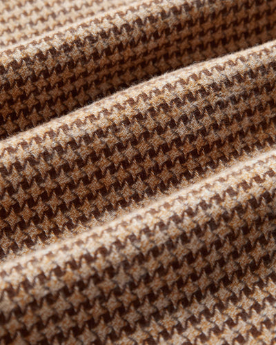 Portuguese Flannel Abstract Pied Poule Shirt - Brown