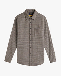Portuguese Flannel Abstract Pied Poule Shirt - Charcoal