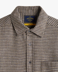 Portuguese Flannel Abstract Pied Poule Shirt - Charcoal