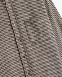Portuguese Flannel Abstract Pied Poule Shirt - Charcoal
