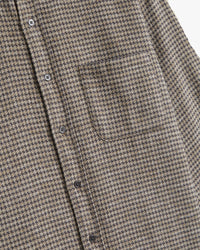 Portuguese Flannel Abstract Pied Poule Shirt - Charcoal