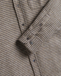 Portuguese Flannel Abstract Pied Poule Shirt - Charcoal