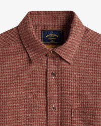 Portuguese Flannel Abstract Pied Poule Shirt - Clay
