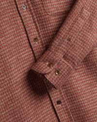 Portuguese Flannel Abstract Pied Poule Shirt - Clay