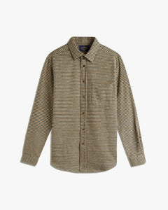 Portuguese Flannel Abstract Pied Poule Shirt - Green