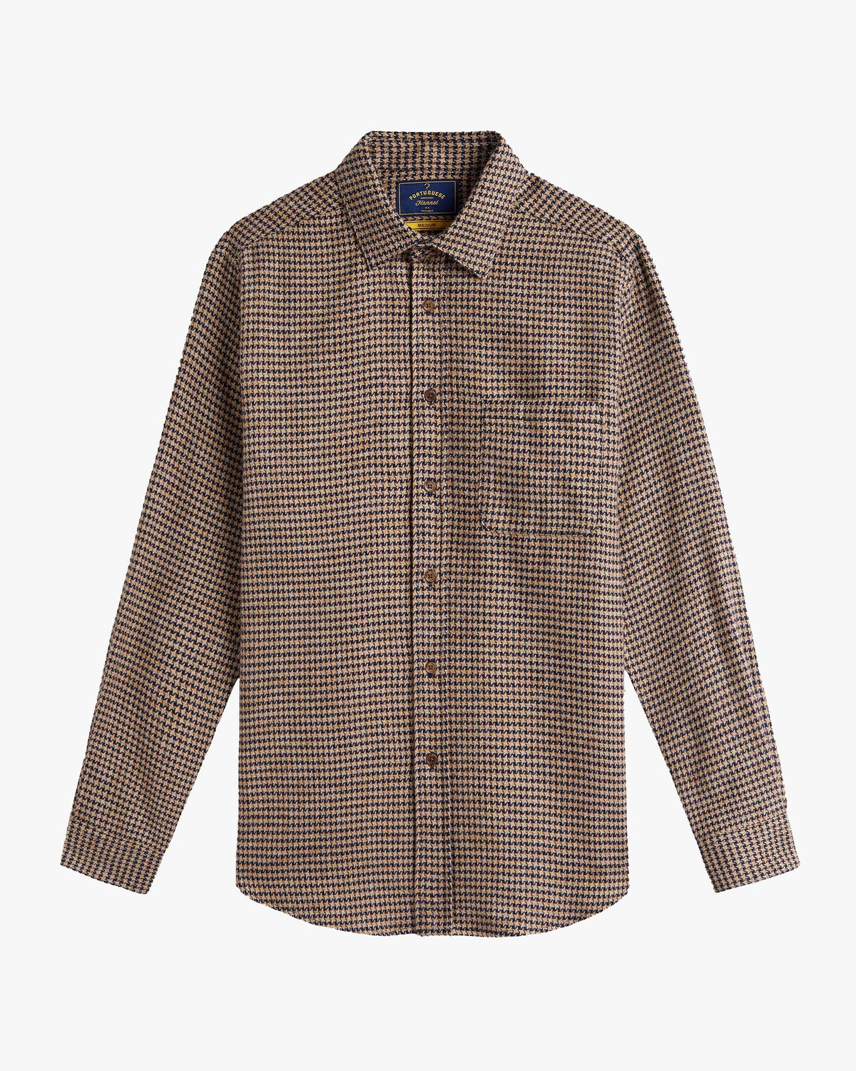 Portuguese Flannel Abstract Pied Poule Shirt - Navy | Portuguese Flannel Shirts | Jeanstore