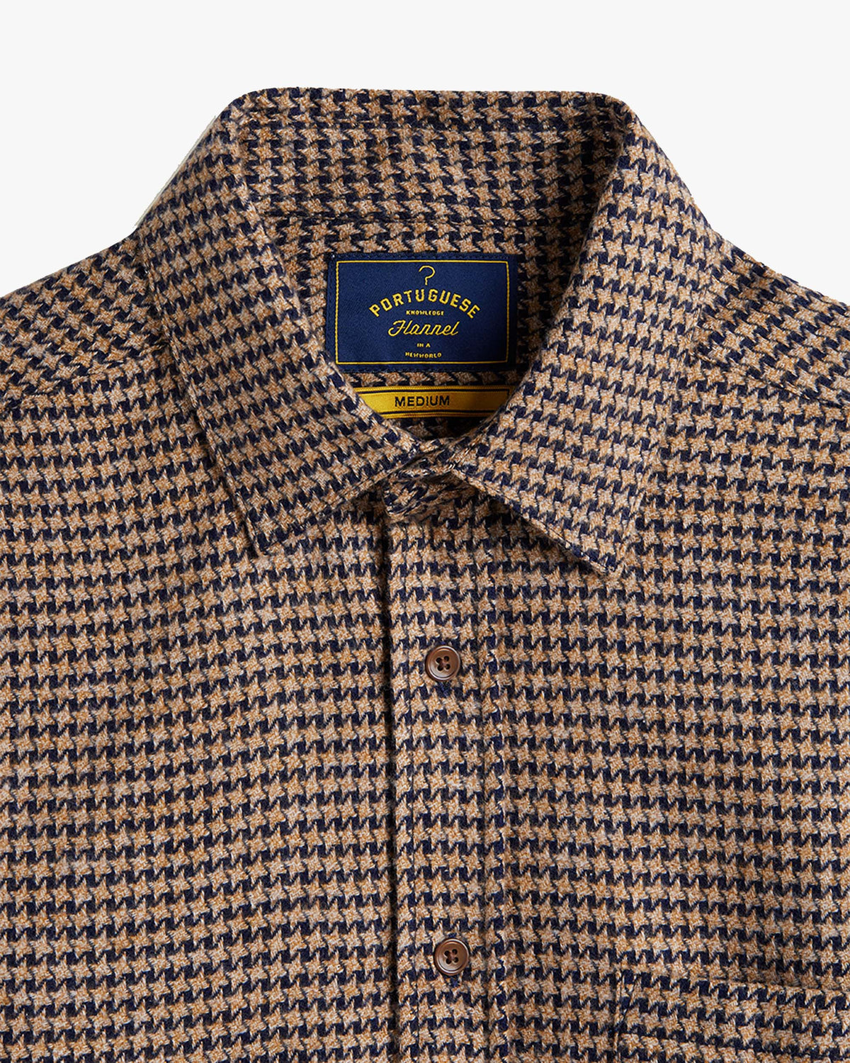 Portuguese Flannel Abstract Pied Poule Shirt - Navy | Portuguese Flannel Shirts | Jeanstore