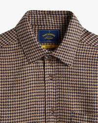 Portuguese Flannel Abstract Pied Poule Shirt - Navy | Portuguese Flannel Shirts | Jeanstore