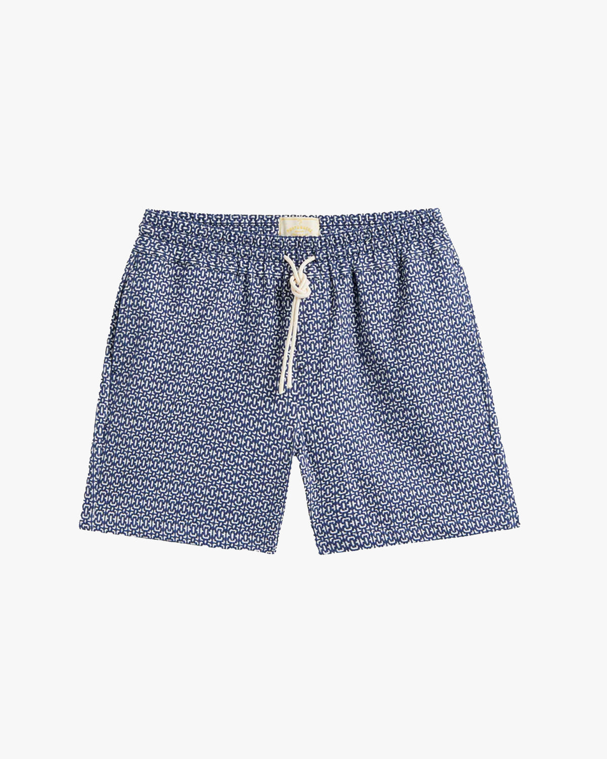 Portuguese Flannel Abstract Tile Shorts - Blue