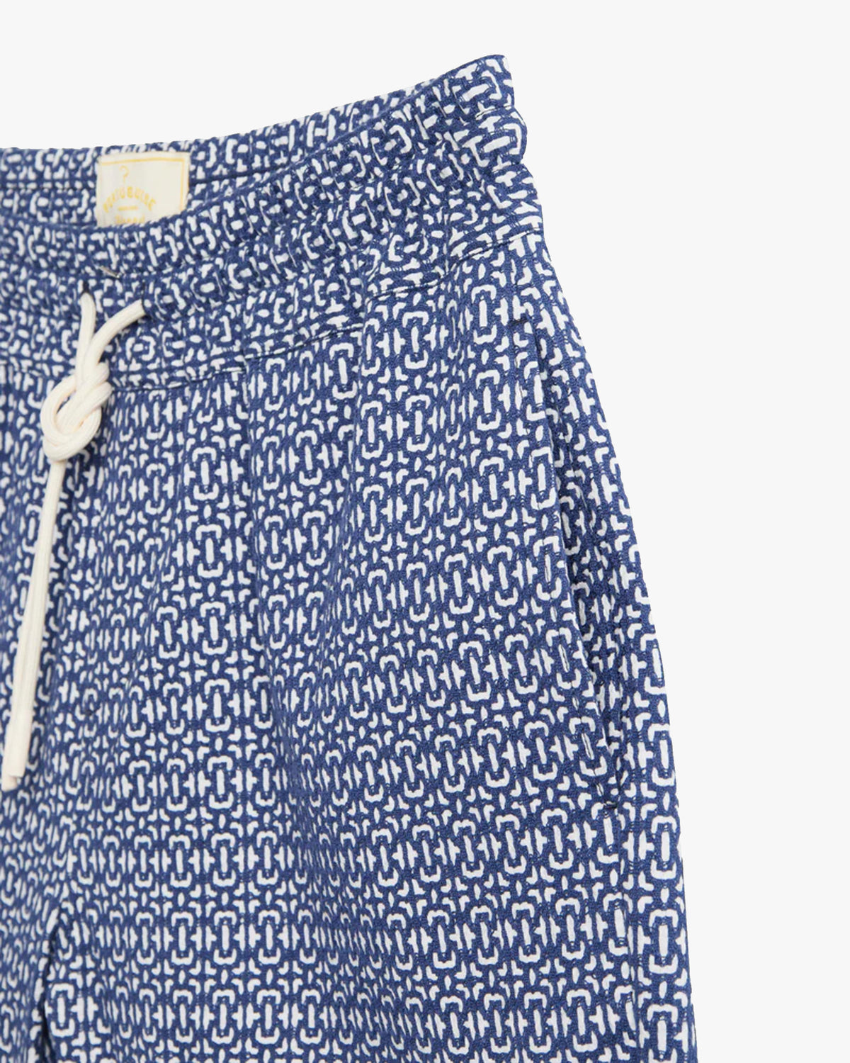 Portuguese Flannel Abstract Tile Shorts - Blue