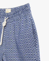 Portuguese Flannel Abstract Tile Shorts - Blue
