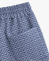 Portuguese Flannel Abstract Tile Shorts - Blue