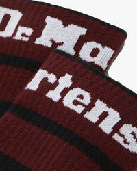 Dr Martens Athletic Logo Organic Cotton Blend Socks - Black / Cherry Red | Dr Martens Socks | JEANSTORE