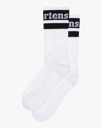 Dr Martens Athletic Logo Organic Cotton Blend Socks - White / Black | Dr Martens Socks | JEANSTORE