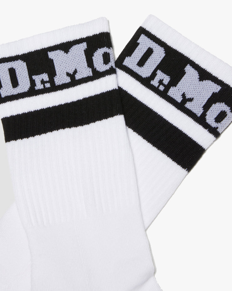 Dr Martens Athletic Logo Organic Cotton Blend Socks - White / Black | Dr Martens Socks | JEANSTORE